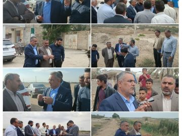 بازدید میدانی معاون ساخت و نگهداری راه‌های فرعی و روستایی سازمان راهداری و حمل و نقل جاده‌ای کشور از راه‌های روستایی شادگان