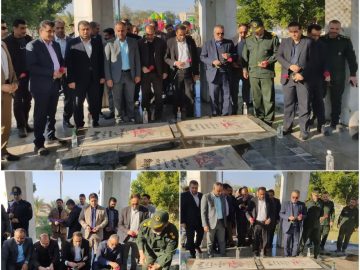 ادای احترام، غبارروبی و تجدید میثاق با شهدا و آرمان های انقلاب اسلامی انجام شد
