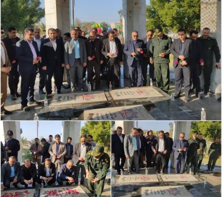 ادای احترام، غبارروبی و تجدید میثاق با شهدا و آرمان های انقلاب اسلامی انجام شد