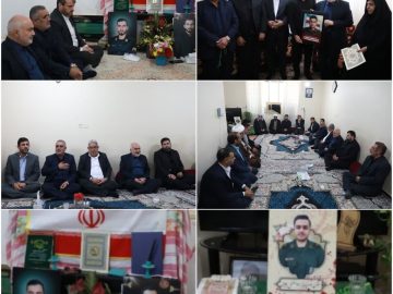 ادای احترام نماینده مردم شادگان، استاندار خوزستان و دیگر نمایندگان مجلس شورای اسلامی به خانواده‌های معظم شهدای اخیر حمله رژیم صهیونیستی