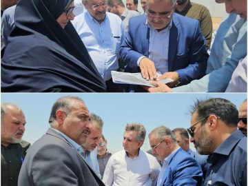 بازدید از محل احداث مجتمع پرورش میگو و ماهیان دریایی